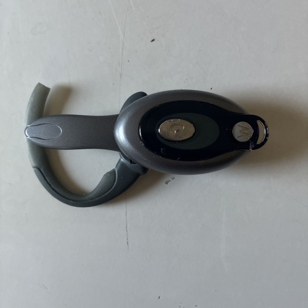 Motorola Bluetooth Earpiece HS850- Blue/ Gray- Tested-No Charger
